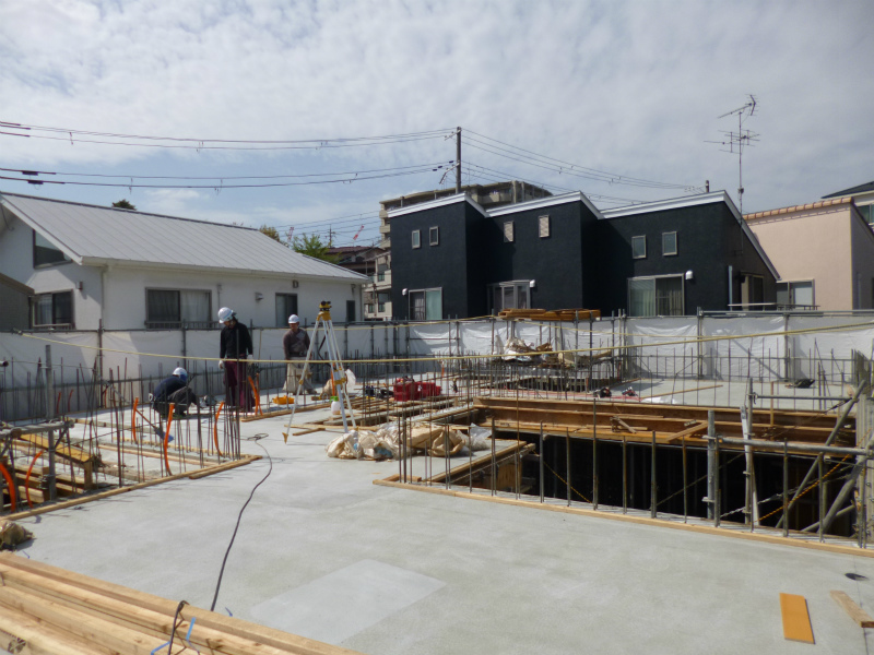 西宮市O邸　１階コンクリート打設が終わりました