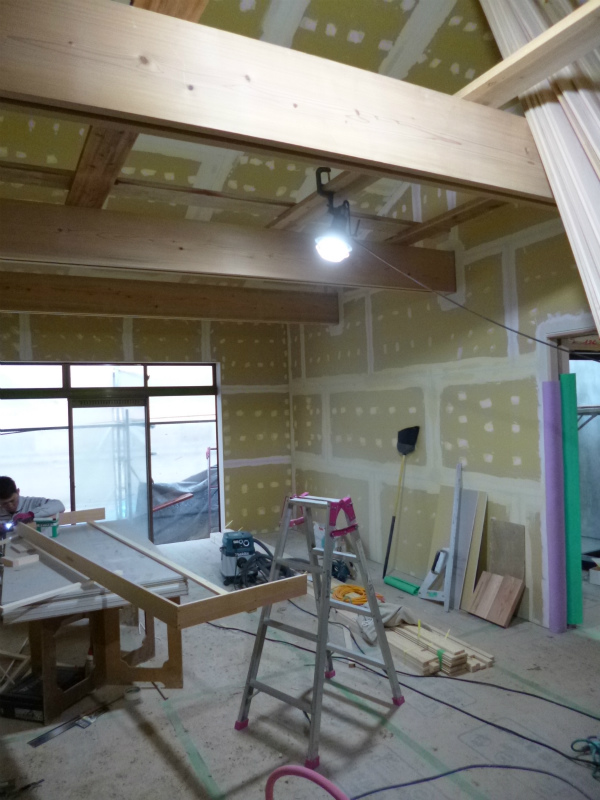 大阪狭山市K邸　壁天井工事中（リノベーション）