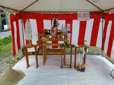 葛城市A邸　地鎮祭がありました。