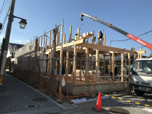 富田林寺内町でカフェ付住宅が上棟します！